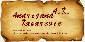Andrijana Kašarević vizit kartica